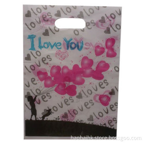Handle Plastic Gift Bags, Suitable for Garment or Gift Packaging